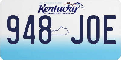 KY license plate 948JOE
