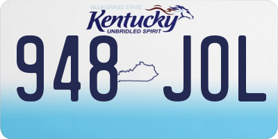 KY license plate 948JOL