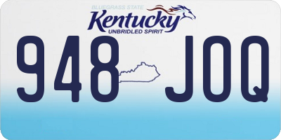KY license plate 948JOQ