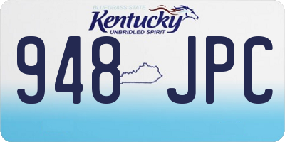 KY license plate 948JPC