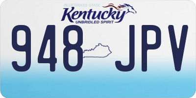 KY license plate 948JPV