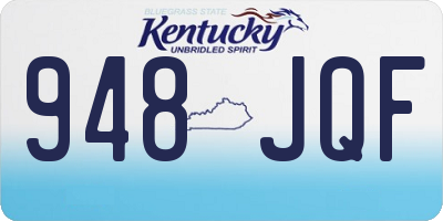 KY license plate 948JQF