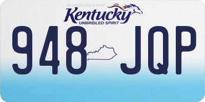 KY license plate 948JQP
