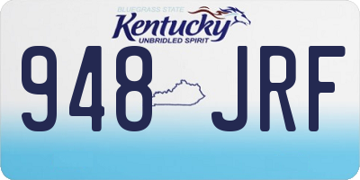 KY license plate 948JRF