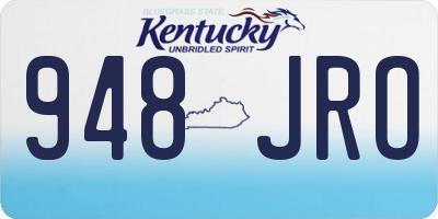 KY license plate 948JRO