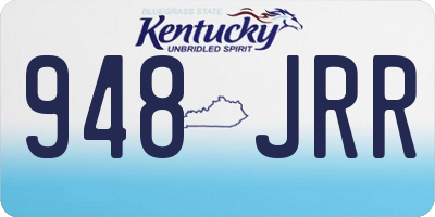 KY license plate 948JRR