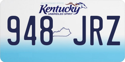 KY license plate 948JRZ