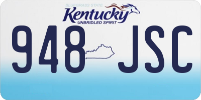 KY license plate 948JSC
