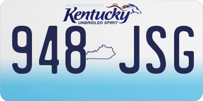 KY license plate 948JSG
