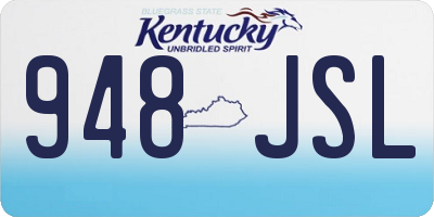 KY license plate 948JSL