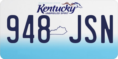 KY license plate 948JSN