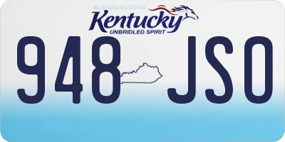 KY license plate 948JSO