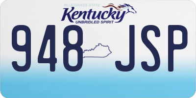 KY license plate 948JSP