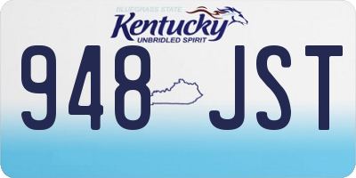 KY license plate 948JST
