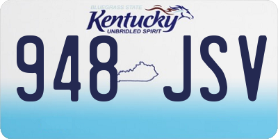 KY license plate 948JSV