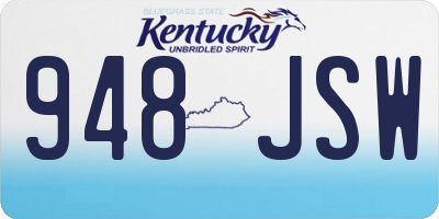 KY license plate 948JSW
