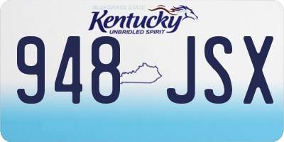 KY license plate 948JSX