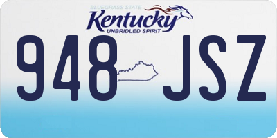 KY license plate 948JSZ