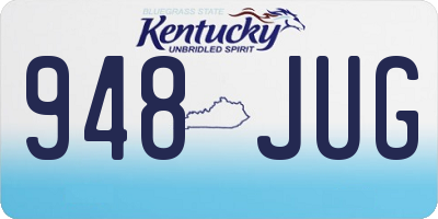 KY license plate 948JUG