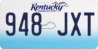 KY license plate 948JXT