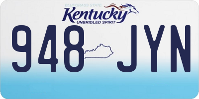 KY license plate 948JYN