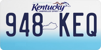 KY license plate 948KEQ