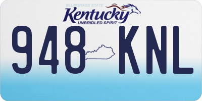 KY license plate 948KNL
