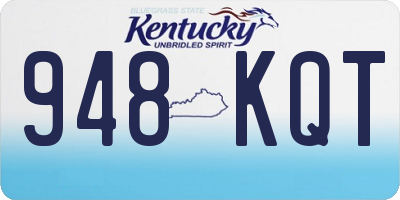 KY license plate 948KQT