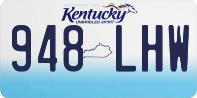KY license plate 948LHW
