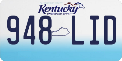 KY license plate 948LID