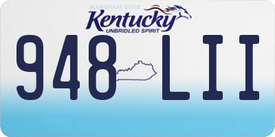 KY license plate 948LII