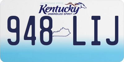 KY license plate 948LIJ