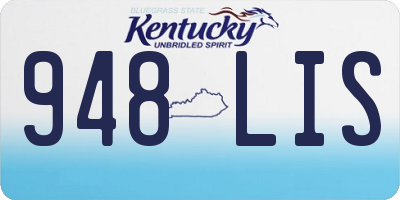 KY license plate 948LIS