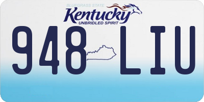 KY license plate 948LIU