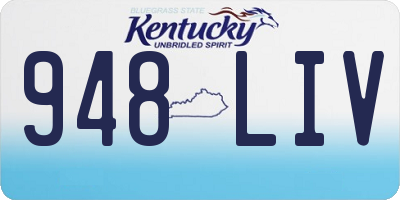 KY license plate 948LIV