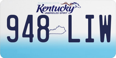 KY license plate 948LIW