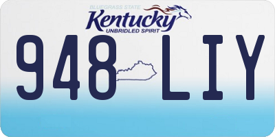 KY license plate 948LIY