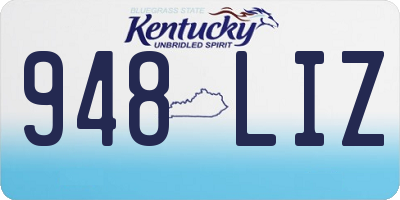 KY license plate 948LIZ
