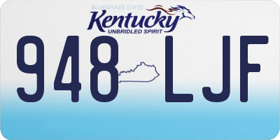 KY license plate 948LJF