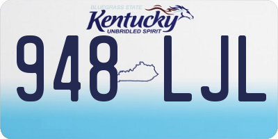 KY license plate 948LJL