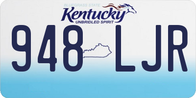 KY license plate 948LJR