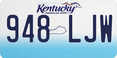 KY license plate 948LJW