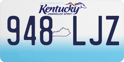 KY license plate 948LJZ