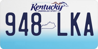 KY license plate 948LKA
