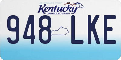 KY license plate 948LKE