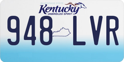 KY license plate 948LVR