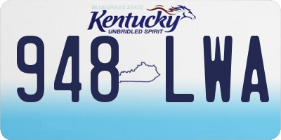 KY license plate 948LWA