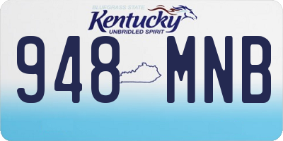 KY license plate 948MNB