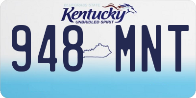 KY license plate 948MNT