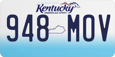KY license plate 948MOV